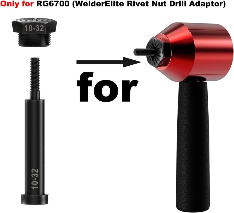 WelderElite Store Mandrels 10-32 (Accessories Rivet Nut Drill Adaptor Tool ‎RG6700) - Image 3